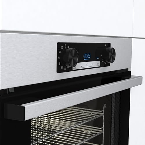 Hisense BI64211PB 77 Litre Built In Electric Single Oven With Pyrolytic Cleaning, Pizza Mode, Multiphase Cooking- Black 22x23x23 inches (LxWxH) - A+ Rated, Extra Large