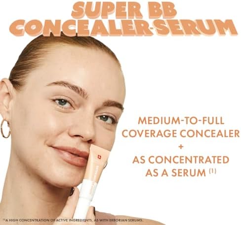 Erborian - Super BB CONCEALER - High coverage concealer enriched with Niacinamide and SPF 25 - Moisturizing eye corrector, natural finish - Korean Cosmetic