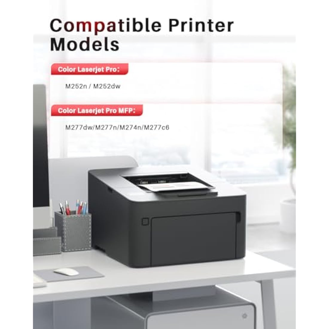 Halloya 201X 201A Toner Cartridge Compatible for HP M277dw Toner 201X 201A for Color LaserJet Pro MFP M277dw M252dw M277n M274n M252n CF400X CF401X CF402X CF403X (4Pack, Black Cyan Yellow Magenta)