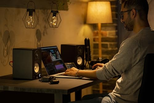Yamaha HS4 Studio Monitors (Black) – Compact 2-Way Powered Speakers with Advanced Sound Control and Versatile Connectivity for Music Production and Video Editing