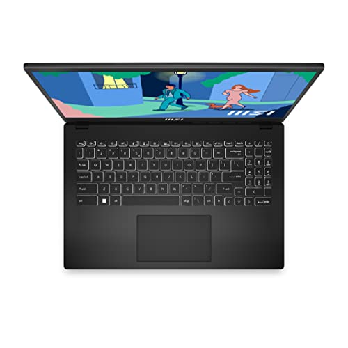 MSI Modern 15 Laptop (B7M-437UK) - (15.6" FHD IPS-Level Panel, AMD Ryzen 5 7430U, AMD Radeon Graphics, DDR IV 16GB (3200MHz), 512GB NVMe PCIe SSD, Intel WIFI 6E, Windows 11 Home Plus) - Classic Black