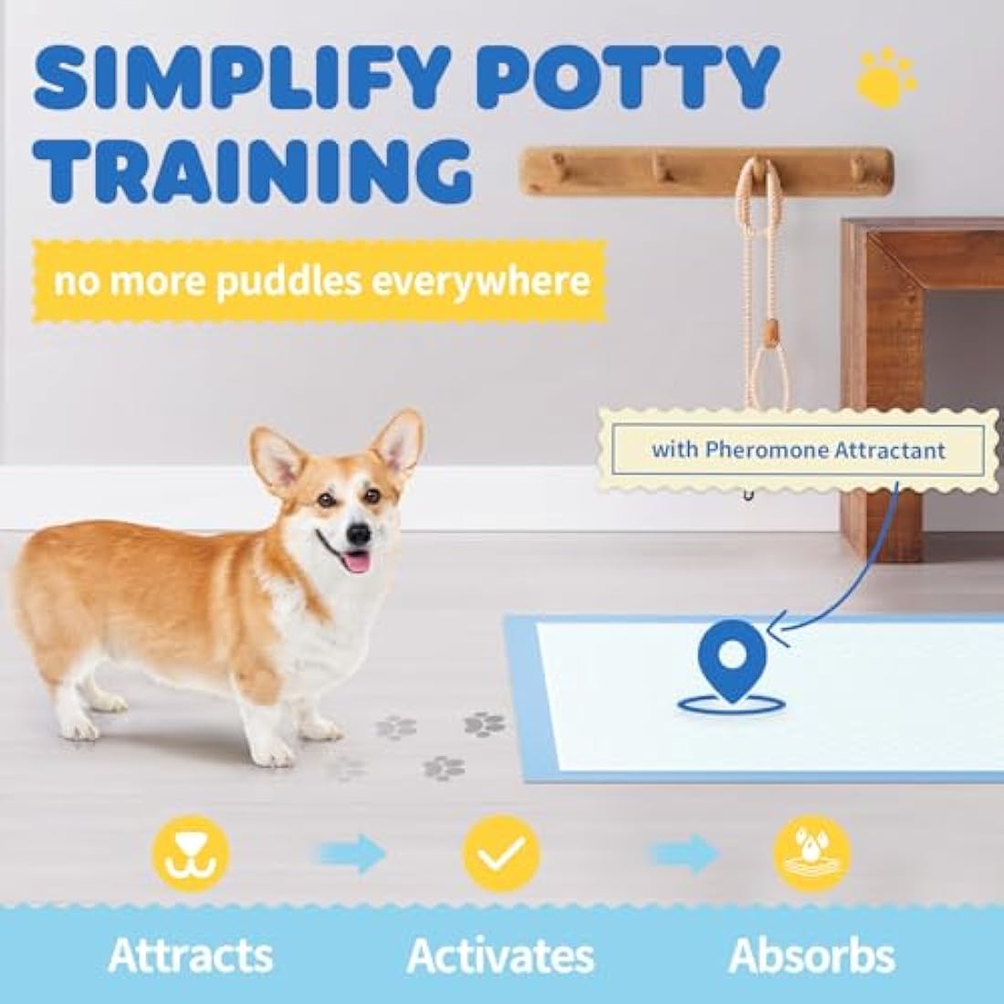 Extra Large Puppy Pads 86 x 70 cm, Pack of 100, Pee Pads for Dogs Potty Training with Leak-Proof Quick-Dry Design, 6-Layer Puppy Training Pads