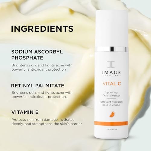 IMAGE Skincare, VITAL C Hydrating Facial Cleanser, Gentle Face Wash with Vitamin C, E and A, 117 mL