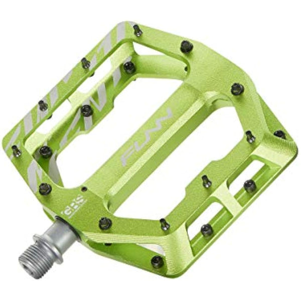 Funn Funndamental Flat Pedals - Wide Platform Bicycle Pedals for BMX/MTB Mountain Bike, Adjustable Grip for Outstanding Stability, 9/16-inch CrMo Axle