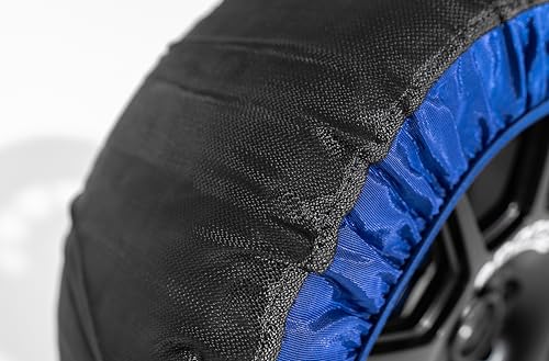 Sparco set of 2 textile snow chains for cars, easy to install, quiet and durable, approved, certified and reusable Sparco SnowShield, gloves included. (XXL)