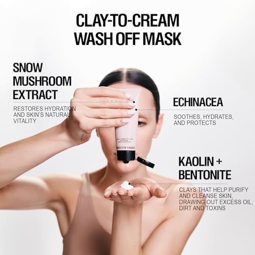 Grown Alchemist Skin Renewal Mask - Creamy, Wash-off Clay Mask – Gently Exfoliates and Boosts Hydration for Radiant Skin – Fruit Acids and Echinacea – 75ml