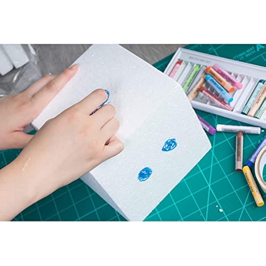 4 Pack Foam Cube Squares for Crafts - Polystyrene Blocks for DIY Projects, Models, Arts Supplies (15.2 x 15.2 x 15.2 cm, White)