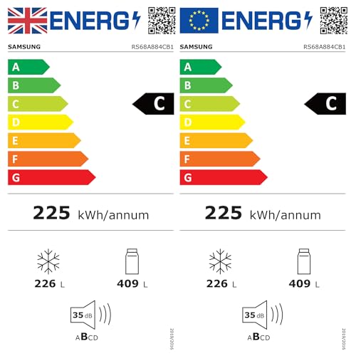 Samsung Series 7 SpaceMax RS70F66KCTEU 634L Smart American Fridge Freezer, Silver