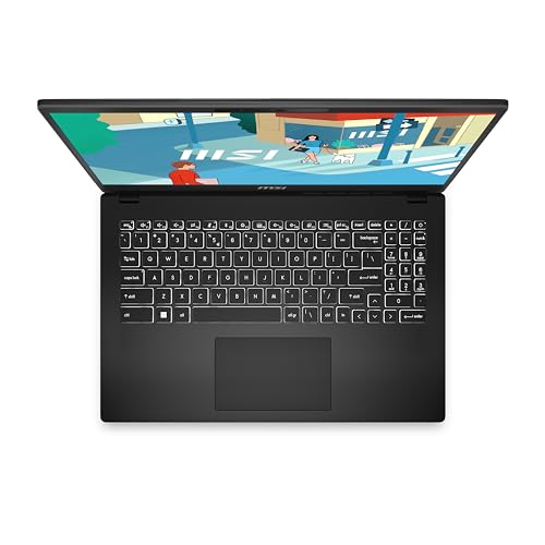 MSI Modern 15H (C13M-275UK) Laptop-(15.6" FHD, 60Hz 45% NTSC IPS-Level, Intel® i5-13420H,Raptor Lake, Iris Xe Graphics, 16GB (3200MHz), 512 SSD,Windows 11home plus)- Classic Black