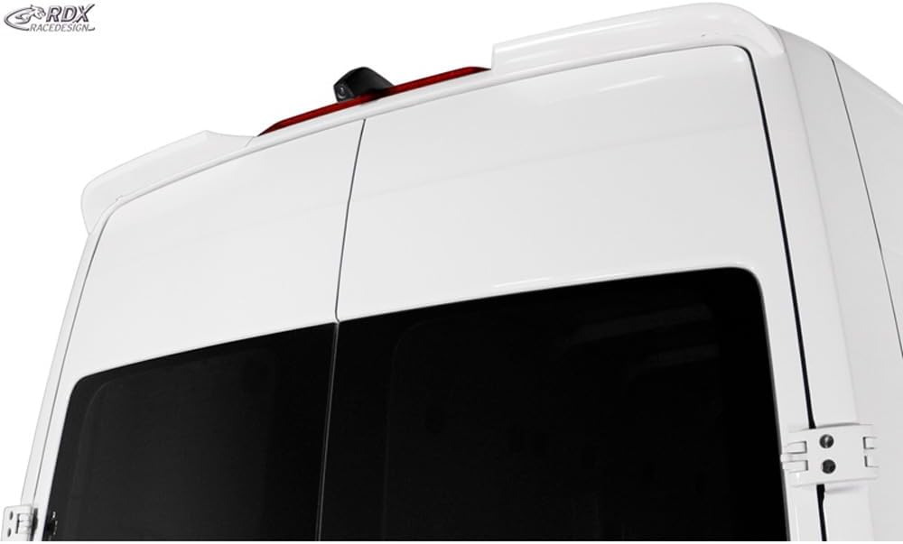 RDX Racedesign Roof spoiler compatible with Volkswagen Crafter (H2) & MAN TGE (H2) 2017- (with 2 barn doors) (PU)