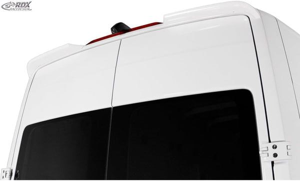 RDX Racedesign Roof spoiler compatible with Volkswagen Crafter (H2) & MAN TGE (H2) 2017- (with 2 barn doors) (PU)