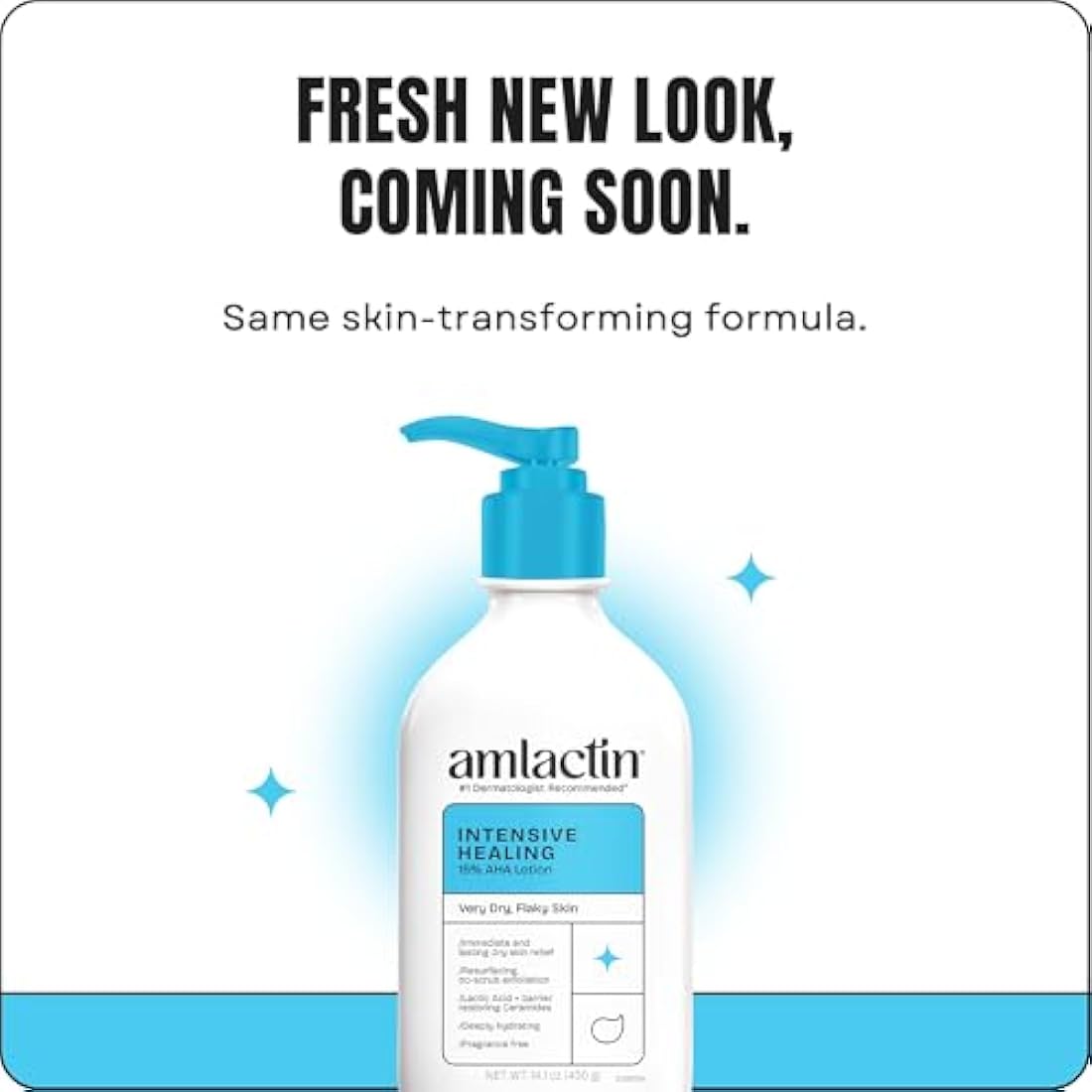 AmLactin Rapid Relief Restoring Lotion + Ceramides, 14.1 Ounce with Pump, Paraben Free