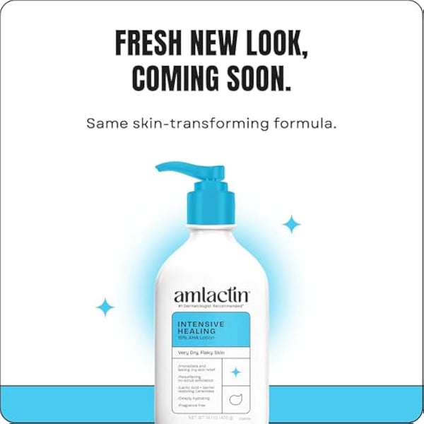 AmLactin Rapid Relief Restoring Lotion + Ceramides, 14.1 Ounce with Pump, Paraben Free