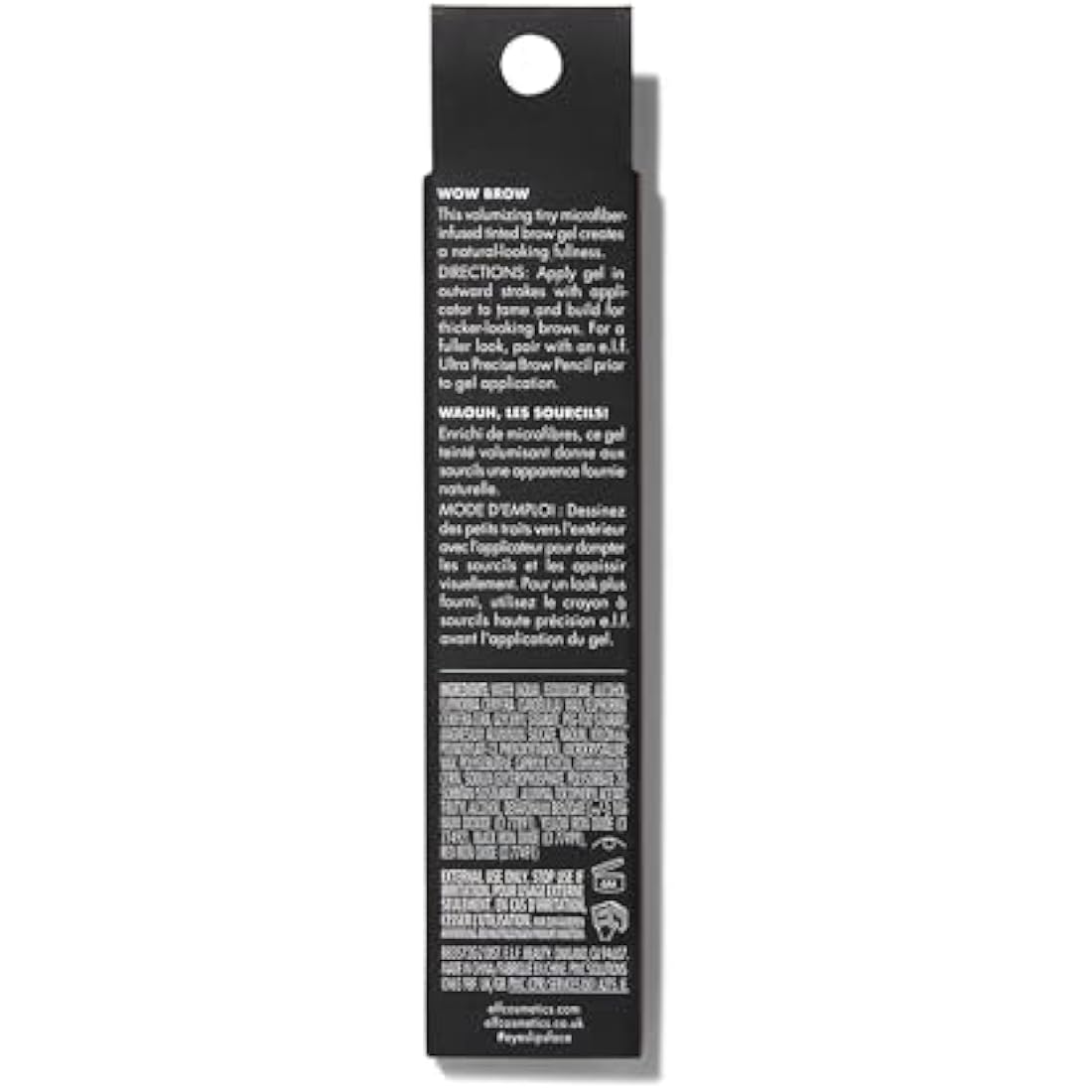 e.l.f. Wow Brow Gel, Volumizing, Buildable, Wax-Gel Hybrid, Creates Full, Voluminous-Looking Brows, Locks Brow Hairs In Place, Neutral Brown, Fiber Infused 3.5g