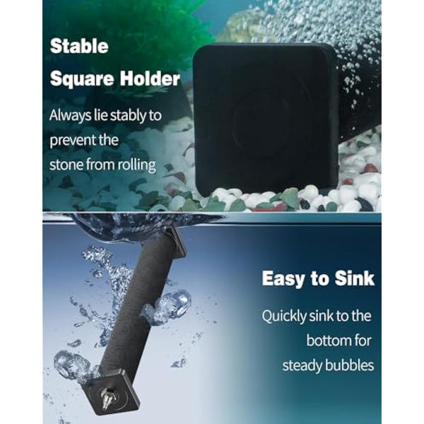 Pawfly Aquarium Air Stone for Large Air Pump 30 cm Fish Tank Air Stone Bubbler Cylindrical Bubble Release Tool Oxygen Diffuser for Large Fish Tanks Outdoor Garden Ponds and DWC Systems, 2 Pack