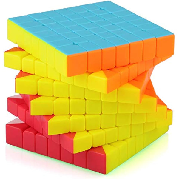7x7 7x7x7 Magic Cube,Speed Cube 7x7,Easy Turning 3D Puzzle Cube Games Toy Gift for Kids Adults(Stickerless)