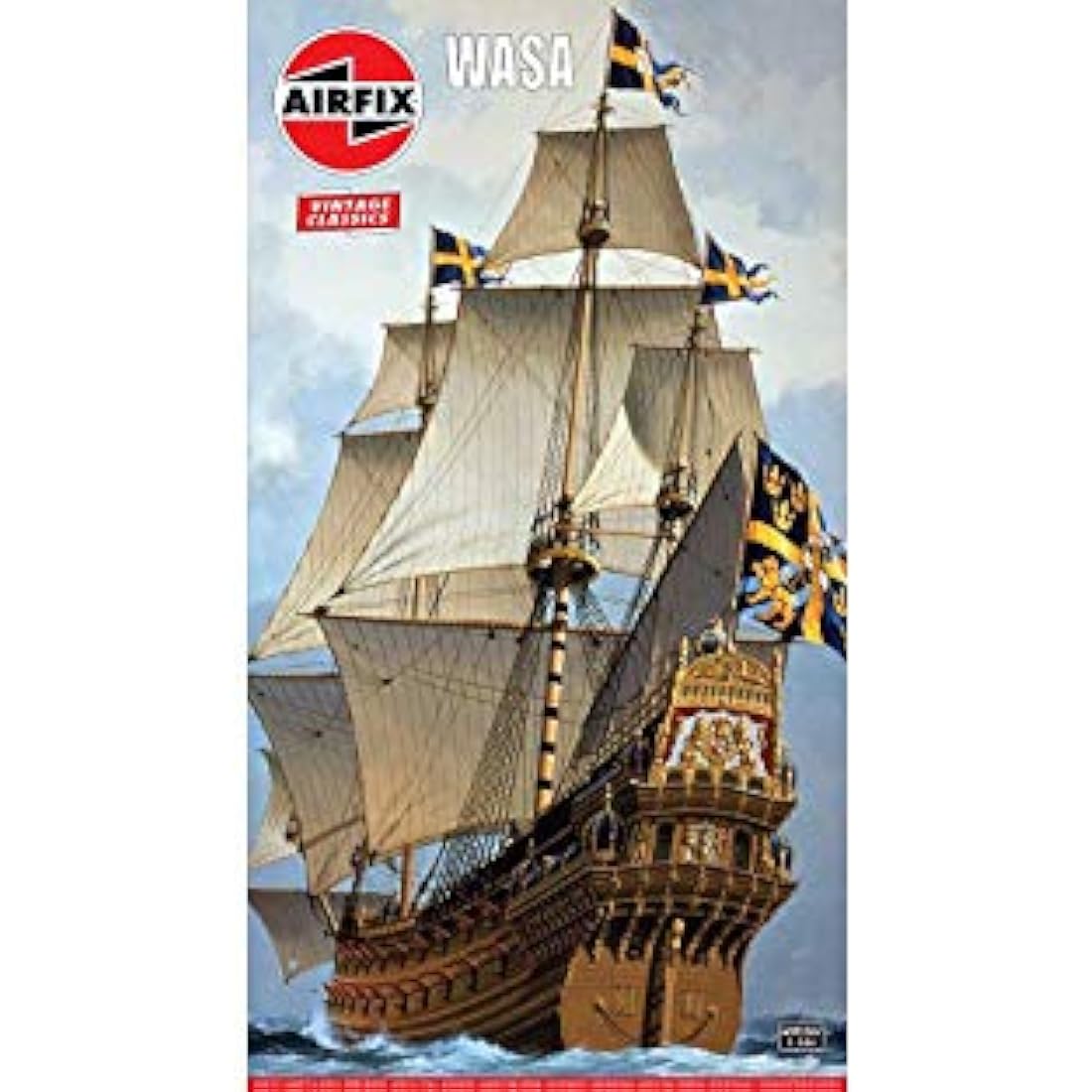 Airfix Vintage Classics Set - A09256V WASA - Plastic Model Ship Kits for Adults & Children 8+, Set Includes 229 Pieces - 1:144 Scale Model Ship Set