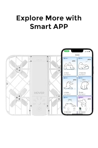 HOVERAir X1 Drone with Camera, Self-Flying Camera Drone with Follow Me Mode, Foldable Mini Drone with HDR Video Capture, Palm Takeoff, Intelligent Flight Paths, Hands-Free Control Black (Combo Plus)