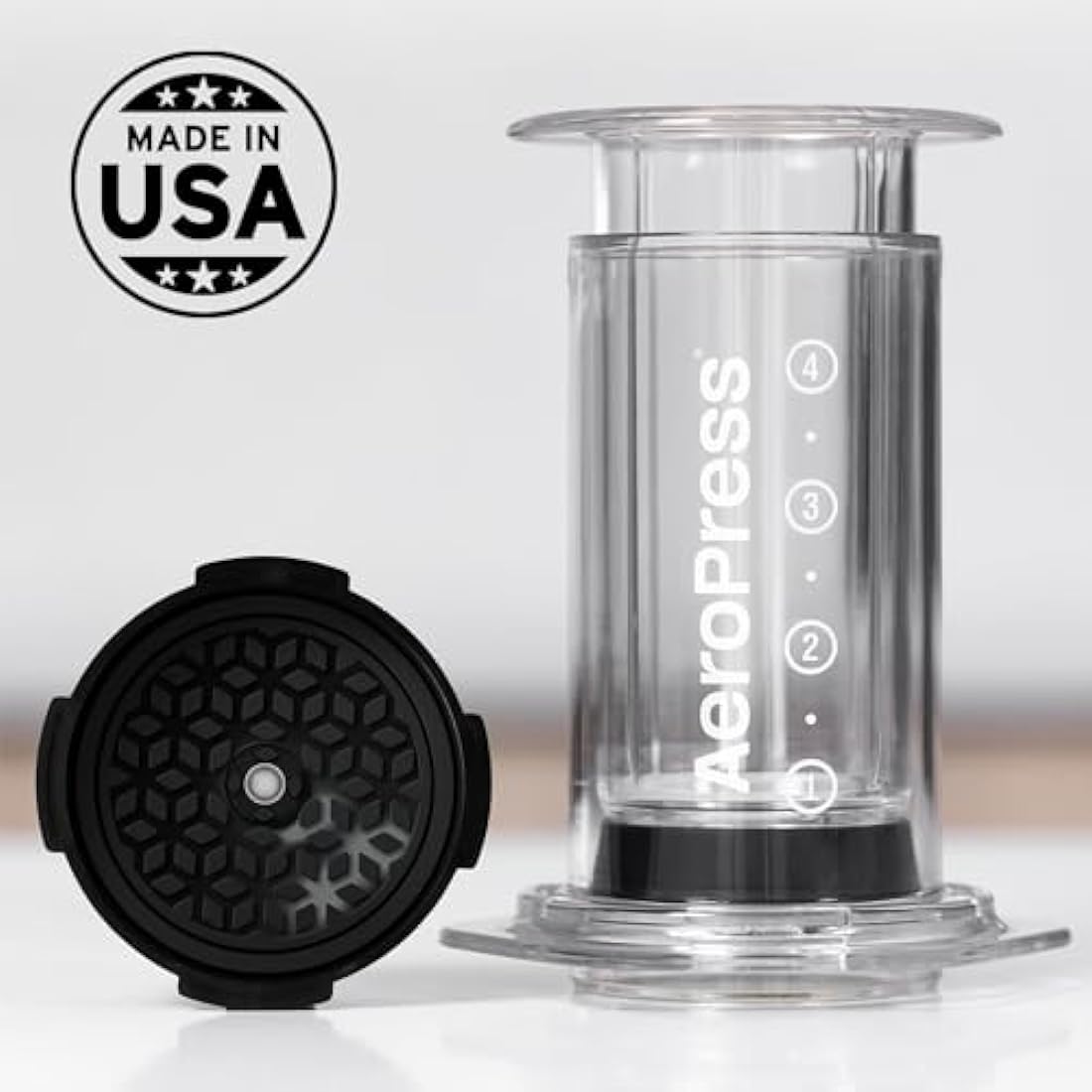 AeroPress Flow Control Filter Cap, No Drip Filter Cap for AeroPress Portable Coffee Press, Specialty Coffee Maker, Black