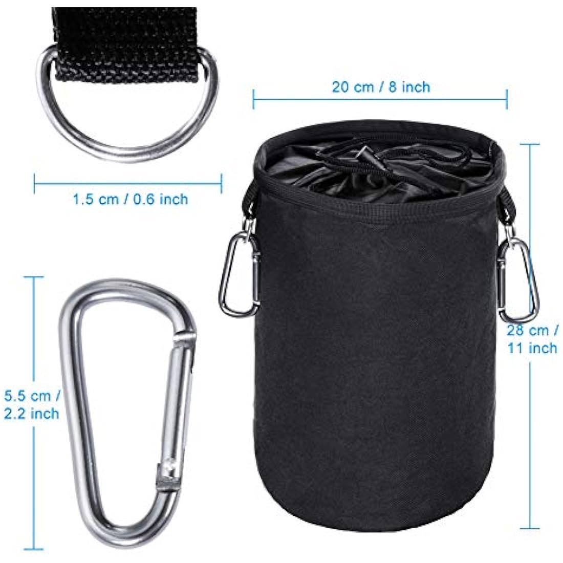 XCOZU Large Peg Bag, Clothes Peg Bags Waterproof with 2 Hanger Clips Keeps Pegs Clean and Dry for Indoor Outdoor Pegs Organizer Storage Use