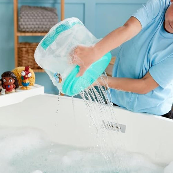 Disney Store Official Moana Bath Toy Set, 5 Pc. Set, Includes Moana, Maui, Pua, Hei-Hei, and Tamatoa, Moana Toys with Storage Bucket, Suitable for 6 Months+