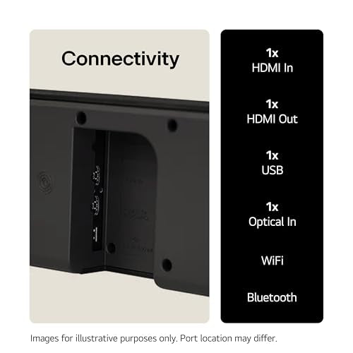 LG USC9S Bluetooth Soundbar for TV with Dolby Atmos & Wireless Subwoofer 3.1 channel
