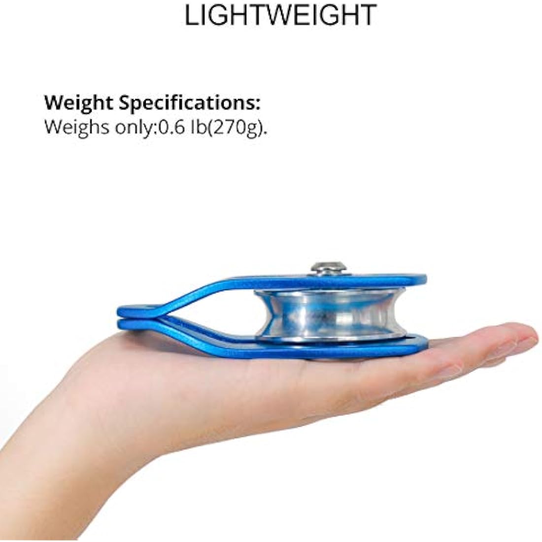 NewDoar 30KN Single/Double Pulley CE Certified Large Rescue Pulley for Diameter Max 16mm Rope Single/Double Sheave with Swing Plate for Rescue Hauling Arborist Tree Climbing