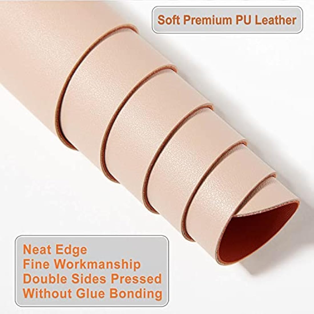 DOBAOJIA Desk Pad XX-Large, Desk Mat, Desk Blotter, Laptop Pad, Extended Mouse Mat, Mouse Pad XXL, Writing Pad for Office/Home, Dual-Side Use PU Leather Waterproof 35.4" X 16.9"(Beige/Orange)