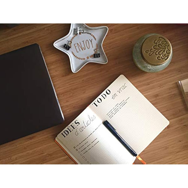 RHODIA 117751C - Soft Notebook Bullet Journal Goalbook Lilac - A5 - Dotted Dot - 240 pages - 90g Ivory Clairefontaine Paper - 2 Ribbons, Elastic Closure - Faux Leather Cover