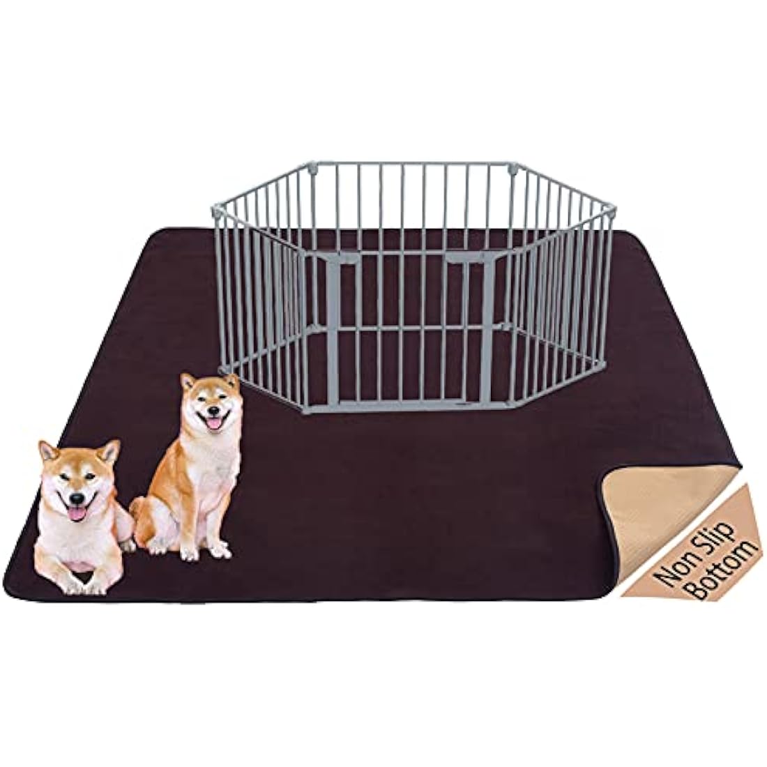 Heavy Absorbent Washable Pee Pads for Dogs 152x152 cm Reusable Puppy Pads, Waterproof Whelping Pads Dog Pen Mat, Pet Potty Training Pad for Bunny