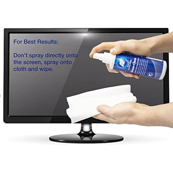 AF Screen Cleaner Spray 250ml - Cleaning Solution For Mobile Phones, TV's, Laptops, Monitors, LED, LCD, Plasma & Tablets, Clear,