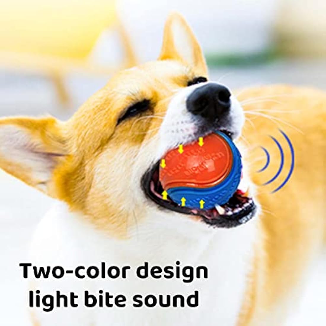 6Pcs Squeaky Dog Ball, Dog Toys Teeth Cleaning Puppy Chew Toys Pet Training Ball Dogs Interactive Dogs Balls