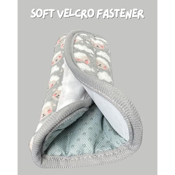 HECKBO 2x Harness Cushions Sheep & Clouds – Soft Strap Pads for Car Seat & Carrier – Boys & Girls