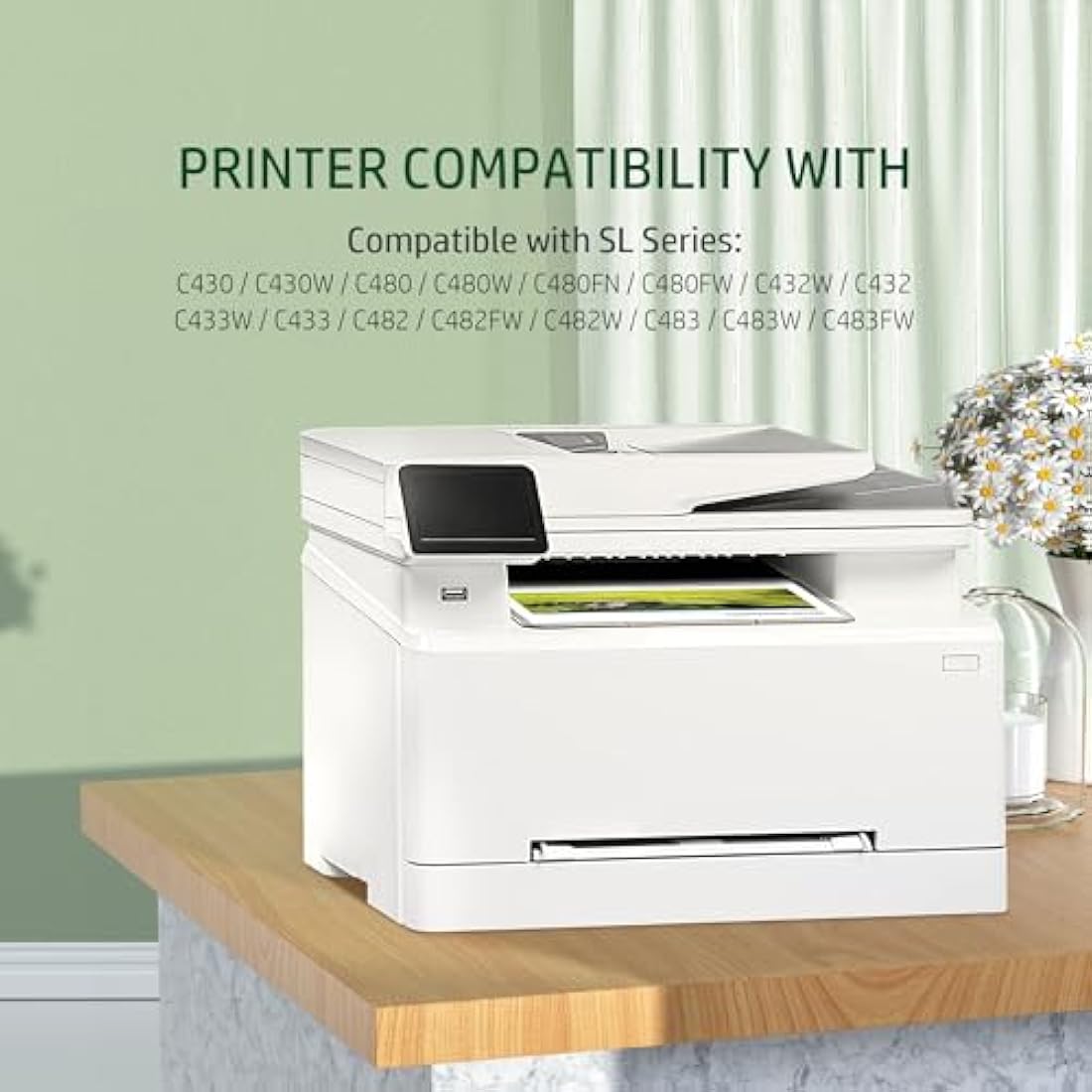 4 Pack CLT-404S CLT-P404C CLT-K404S for Samsung Xpress SL-C430 C430W C432 C433 C432W C433W C480 C480W C480FW C480FN C482 C482 C482W C483W C482FW C483FW C48X C43X 404S 404C Toner Cartridge(B/C/M/Y)