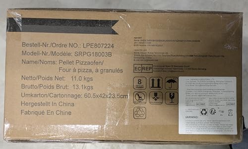 BIG HORN OUTDOORS Pizza Ovens Wood Pellet 12” Pizza Oven Cooking Pizza Maker Portable Pizza Grill (Black)