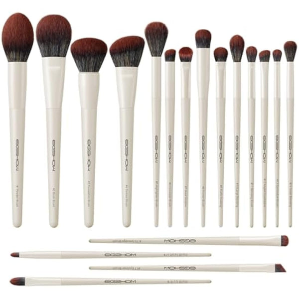 EIGSHOW MUA Pro Makeup Brush Set 18 Pcs Professional Brushes For Foundation Concealer Blush Eyebrow Gift Choice Fit for Professional Makeup Artist(Beige)