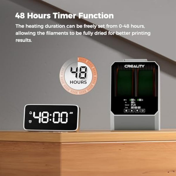 Creality Official Space Pi Filament Dryer Plus, 2 Rolls 3D Printer Filament Dryer Box 360° Hot-Air Heating with Fan, Upgraded Filament Dehydrator Storage Box for 1.75/2.85mm PLA PETG ABS TPU Material