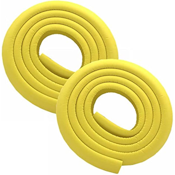 M2cbridge L Shape Extra Thick Furniture Table Edge Protectors Foam Baby Safety Bumper Guard 6.5 Ft (Yellow(6.5ft x 2))