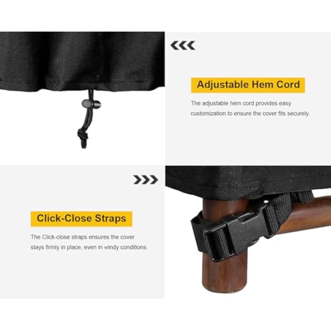 Dokon 2 Seater Garden Bench Covers Waterproof Heavy Duty 420D Oxford Fabric Windproof Anti-UV Outdoor Patio Bench Seat Cover with Air Vent, Garden Seat Covers - 134x66x63/89cm