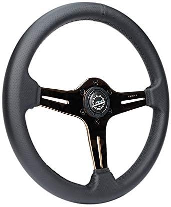 NRG Innovations NRG-ST-018RG-PR Light Weight Gaming Steering Wheel: Blitz- Made with Perforated Leather, Light Weight Composits and Rose Gold Spoke with Slits