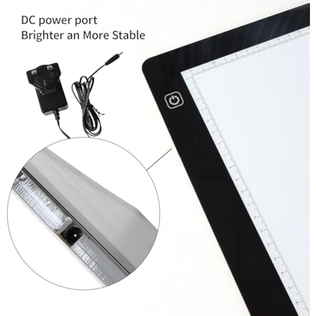 A2 Light Box for Tracing - Diamond Painting Light Board with 12v2a Adapter 2 Multi-Functional Clips, Ultra-Thin Stepless Brightness Light Pad, Drawing Light Box for Diamond Painting Sketching
