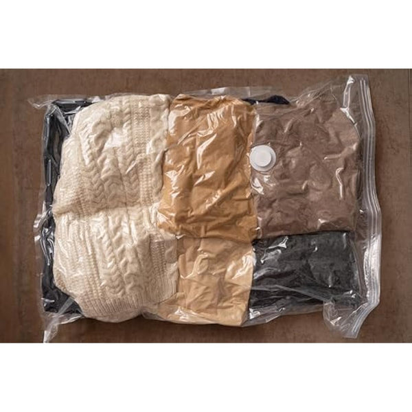 HEAVY DUTY 5 VACUUM STORAGE BAGS by Gorilla Bags, Extra Large 100x80cm. Extra Strong 110 Microns. Double Zip Seal & Unique Turbo Valve Keeps Items Compressed For Longer.