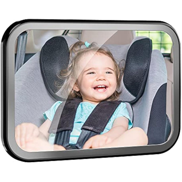 Baby Car Mirror, Rotation Rear Facing Car Seat Mirror with Wide Clear View, Shatterproof & Adjustable Convex Car Back Seat Mirror View Infant, Flexible and Stable