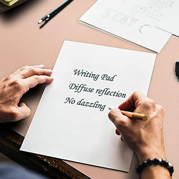 DOBAOJIA Desk Pad XX-Large, Desk Mat, Desk Blotter, Laptop Pad, Extended Mouse Mat, Mouse Pad XXL, Writing Pad for Office/Home, Dual-Side Use PU Leather Waterproof 35.4" X 16.9"(Beige/Orange)