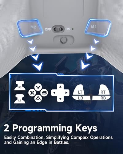 EasySMX X15 Wireless PC Controller with Hall Triggers, Hall Joysticks, Enhanced Bluetooth Game Controller,No Drift No Deadzone effect, Compatible with Windows PC, Android, Steam and Switch