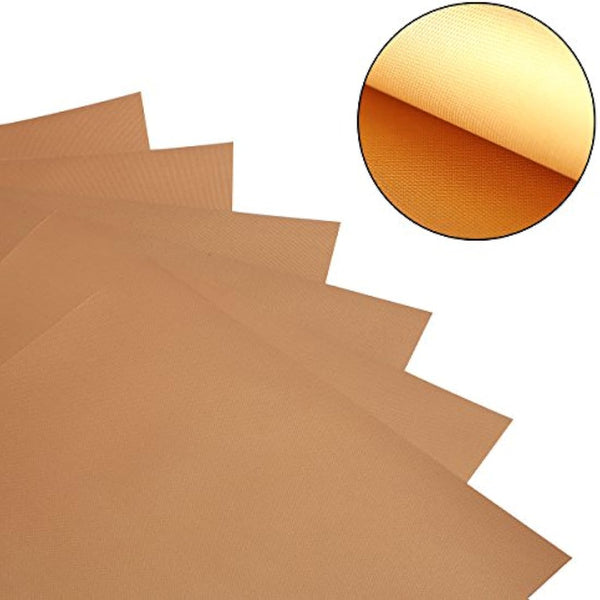 Grill Mat Set of 6 - BBQ Grill Mats Nonstick Reusable - Heavy Duty 1.5 oz/Sheet Baking Mats, Works on Electric Grill, Gas, Charcoal, Oven - 15.75 x 13 Inch, Copper