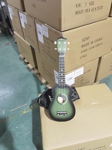 ADM Soprano Ukulele Set for Kids and Beginners, Ukulele Starter Kit with Bag, Clip-On Tuner, Rainbow Strings, Colourful Strap, Plectrum, Fingerboard Sticker, Chord Card (Dark Blue)