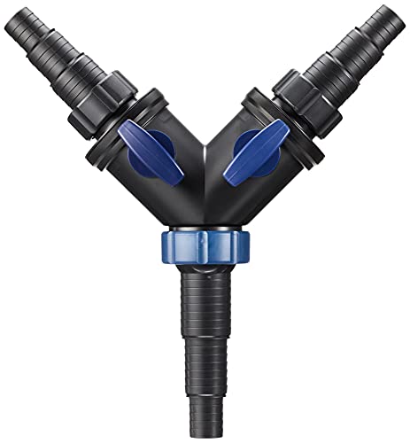 Oase 56668 Y-Splitter 1 1/2 Inch, Black - Water Distributor, Accessories for Universal Step Hose Nozzles, Distributor, Pump Accessories