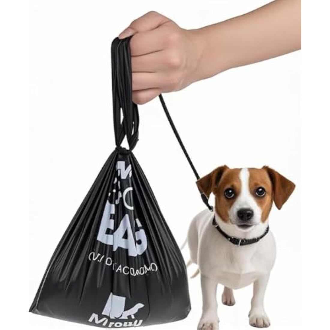 300 Counts Extra Thick Black Biodegradable Pet Poop Waste Bags With Handles for Dogs, Ocean Wind-Scented
