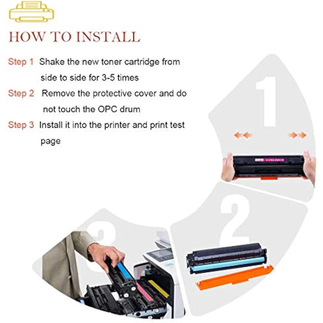 4 Color Compatible Toner Cartridge for Oki C532 C532dn C542 C542dn MC563 MC563dn MC573 MC573dn Printer High Capacity 7000 & 6000 Pages 46490608 46490607 46490606 46490605 ( BK/C/Y/M